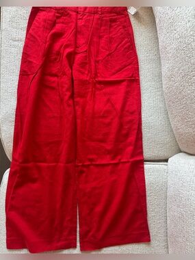 GAP 365 High Rise Linen-Blend Trousers ❤️ size 4P